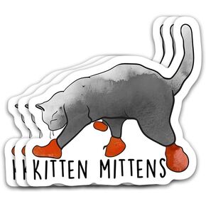 (3 قطع) ملصق من الفينيل باقتباسات مضحكة من Kitten Mittens، اقتباسات فيلم، اقتباس ساخر، ملصق مقطوع بالقالب مقاوم للماء لزجاجة المياه، الكمبيوتر المحمول، القبعة الصلبة، الخوذة، السيارة، الهاتف 3 بوصات in Kuwait