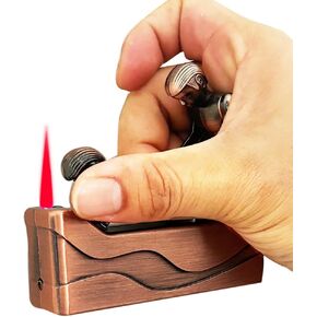 Vintage Red Bronze Jet Torch Lighter,Portable Cool Lighters,Refillable Butane Jet Flame Windproof Lighter,Camping BBQ Kitchen(Butane Free) Candles Lighter in Kuwait