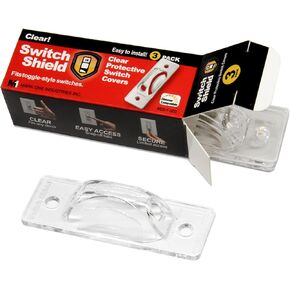 Clear Light Switch Guards, 6 - pack | Toggle Style | Security, Circuit & Child Protection for Indoor/Outdoor Wall Plate Covers | For Home and Work in Saudi Arabia