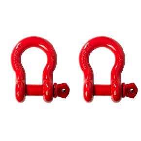 2 Pack - Blue/Galvanized - Bow Shackle 7/8" inch ALFA Wheels D-Ring Rugged WLL Working Load Limit 6.5 Tons 14300 lbs-1" Screw Threaded Pin Heavy Duty Lifting Rigging Tow Recovery Anchor in Saudi Arabia