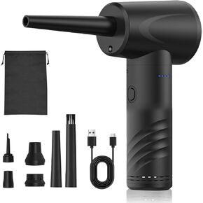 منفضة غبار كهربائية لاسلكية عالية الطاقة، منفاخ هواء مزود بـ 6 فوهات، مزيل غبار قابل لإعادة الشحن للوحة مفاتيح الكمبيوتر، مثالي للاستخدام في المنزل والمكتب (الإصدار القياسي AD33) in Kuwait