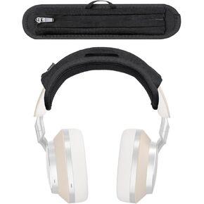 غطاء وسادة عصابة الرأس متوافق مع سماعات الرأس Bowers & Wilkins Px8، Px7 S3 S2e، P9، P7 فوق/على الأذن، وسادة ناعمة بسمك 6 مم لتخفيف الضغط، بدون سحاب منزلق متذبذب، مع حلقة تعليق in Kuwait