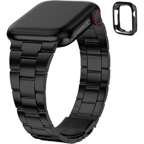 Fullmosa لا حاجة لأي أدوات متوافقة مع سوار ساعة Apple 41/45/44/40/42/38 ملم، سوار iWatch من الفولاذ المقاوم للصدأ مع حافظة لساعة Apple Series 8/7/6/5/4/3/2/1/SE2/SE، 41 ملم 40 ملم 38 ملم ذهبي وردي in Kuwait