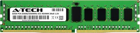 بديل A-Tech سعة 32 جيجابايت لجهاز Dell 370-AGDS - DDR4 3200MHz PC4-25600 ECC مسجل RDIMM 2Rx8 1.2V - عصا ذاكرة الوصول العشوائي لخادم واحد (370-AGDS-ATC) in Kuwait