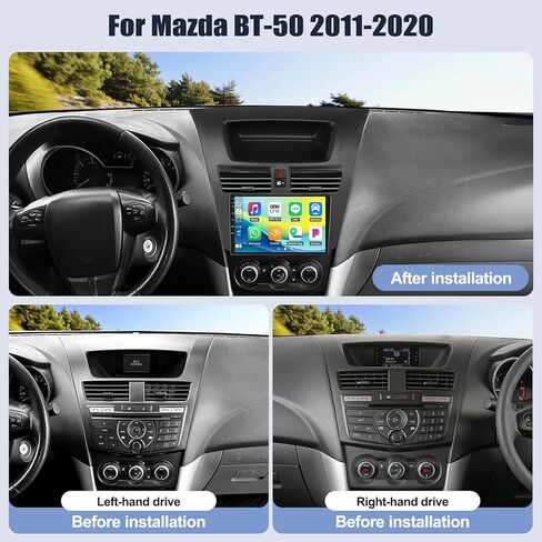 SIXWIN Android Car Stereo for Mazda BT-50 2011-2020 with Wireless CarPlay Android Auto Mirror Link 2G+64G 9 Inch Touchscreen Bluetooth GPS Navigation WiFi FM Backup Camera MIC in Saudi Arabia