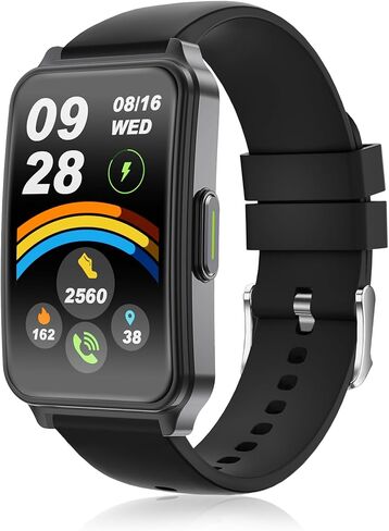 Fitness Tracker (Answer/Make Call)，Smart Watch 24/7 Heart Rate Spo2 Blood Oxygen Monitor Sleep Tracker, 120 Sports Modes Pedometer Calorie Step Tracker, Waterproof Activity Tracker for Women Men Black in Saudi Arabia