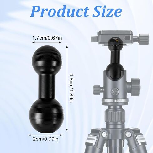 2Pcs 20mm to 17mm Ball Mount Arm, Aluminum Alloy Ball Mount Adapter Extension Compatible with Garmin and Bulletpoint Dash in Kuwait