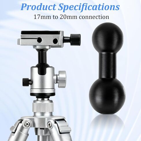 2Pcs 20mm to 17mm Ball Mount Arm, Aluminum Alloy Ball Mount Adapter Extension Compatible with Garmin and Bulletpoint Dash in Kuwait