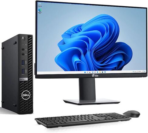 كمبيوتر مكتبي صغير طراز OptiPlex 7010 من Dell - Intel Core i5-13500T - ذاكرة وصول عشوائي سعتها 16 جيجابايت - محرك أقراص SSD سعة 256 جيجابايت - شاشة 24 بوصة - شبكة WiFi مدمجة - لوحة مفاتيح وماوس لاسلكيان - كمبيوتر صغير للمنزل والمكتب - Windows 11 Pro (متجد in Kuwait
