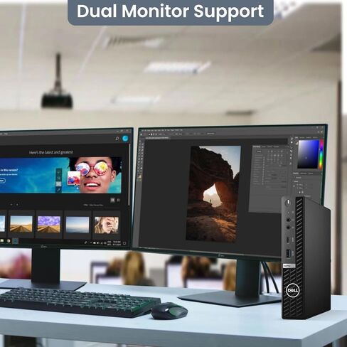 كمبيوتر مكتبي صغير طراز OptiPlex 7010 من Dell - Intel Core i5-13500T - ذاكرة وصول عشوائي سعتها 16 جيجابايت - محرك أقراص SSD سعة 1 تيرابايت - شبكة WiFi مدمجة - لوحة مفاتيح وماوس لاسلكيان - منفذ DisplayPort - كمبيوتر صغير للمنزل والمكتب - Windows 11 Pro (مت in Kuwait