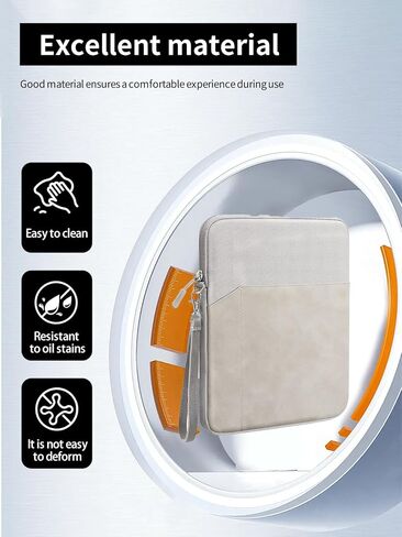حافظة الكمبيوتر اللوحي لجهاز Kindle Scribe Colorsoft (موديل 2025 الجديد) - ورق مقاس 11 بوصة، حقيبة حمل واقية 360 درجة مقاومة للماء، رمادي فاتح. in Kuwait