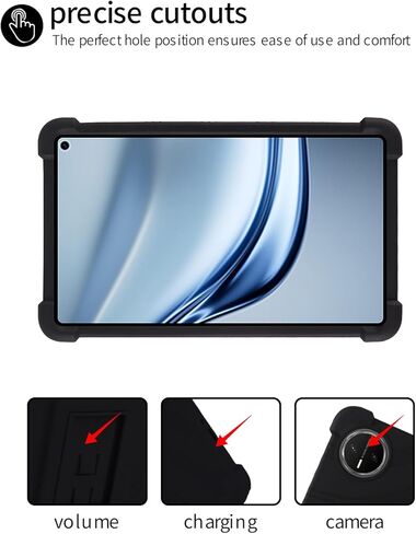 حافظة تابلت Huawei MatePad Mini 8.8 بوصة، حامل BOVUGAC من السيليكون الناعم القابل للتعديل مضاد للصدمات مناسب للأطفال لجهاز MatePad Mini 8.8 بوصة (أسود) in Kuwait