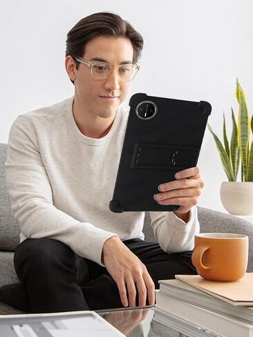 حافظة تابلت Huawei MatePad Mini 8.8 بوصة، حامل BOVUGAC من السيليكون الناعم القابل للتعديل مضاد للصدمات مناسب للأطفال لجهاز MatePad Mini 8.8 بوصة (أسود) in Kuwait