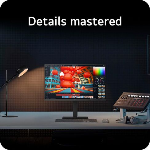 شاشة LG 27U730A 27 بوصة 4K UHD Ultrafine™ IPS، HDR10، DCI-P3 90%، USB-C 90W PD، حامل ارتفاع/إمالة/دوار، بلا حدود تقريبًا، مفتاح LG، العناية بالعين، متوافق مع أجهزة Mac والكمبيوتر الشخصي in Saudi Arabia