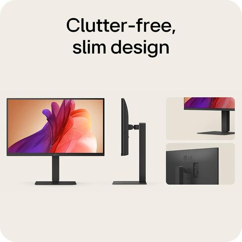 شاشة LG 27U730A 27 بوصة 4K UHD Ultrafine™ IPS، HDR10، DCI-P3 90%، USB-C 90W PD، حامل ارتفاع/إمالة/دوار، بلا حدود تقريبًا، مفتاح LG، العناية بالعين، متوافق مع أجهزة Mac والكمبيوتر الشخصي in Saudi Arabia