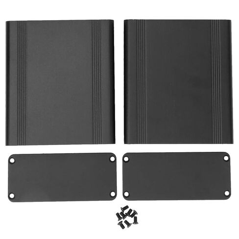 Fydun Aluminum Cooling Enclosure Box/Cover Electronics, Split Type Project Box PCB, Matte Black, 38 X 88 X 100mm in Saudi Arabia