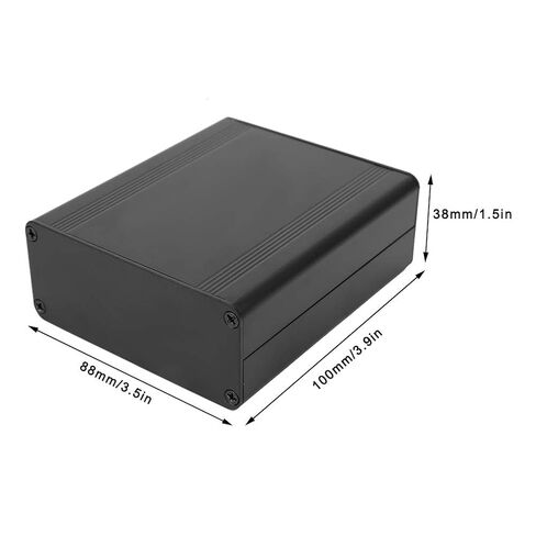 Fydun Aluminum Cooling Enclosure Box/Cover Electronics, Split Type Project Box PCB, Matte Black, 38 X 88 X 100mm in Saudi Arabia