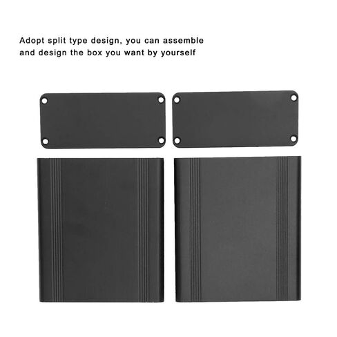 Fydun Aluminum Cooling Enclosure Box/Cover Electronics, Split Type Project Box PCB, Matte Black, 38 X 88 X 100mm in Saudi Arabia