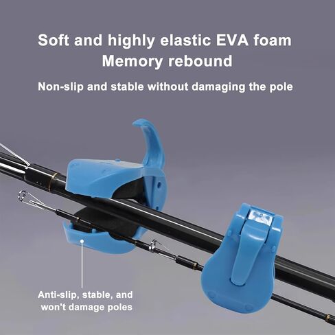4PCS Multifunctional Rod Holder Fishing Rod Clips Portable Fishing Gear Binder for Rod Protection and Firm Fixing Fits Shore Telescopic Rods and Fixed Ball in Saudi Arabia