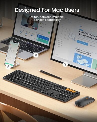 ProtoArc KM100-A Backlit Bluetooth Keyboard Mouse for Mac & KM90-A Compact Keyboard Mouse for Mac in Saudi Arabia