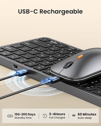 ProtoArc KM100-A Backlit Bluetooth Keyboard Mouse for Mac & KM90-A Compact Keyboard Mouse for Mac in Saudi Arabia