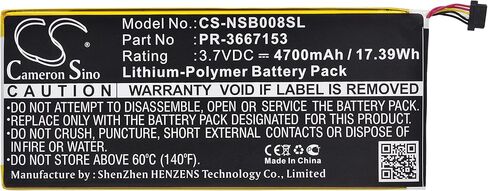 بطارية بديلة من BELLV لجهاز Nabi PR-3667153 DMTAB-NV08B، Dreamtab 8" in Kuwait