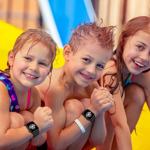 3 Pack Braided Magnetic Compatible with Kids Apple Watch Band 38mm 40mm 41mm 42mm 44mm 45mm 46mm 49mm, Stretchy Nylon Strap for Girls Boys iWatch Series 11/10/9/8/7/6/5/4/3/2/1/SE/Ultra in Kuwait