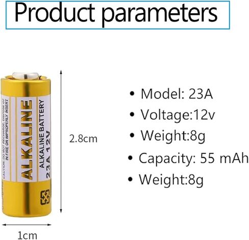 23A 12 Volt Battery 5 Pack - High Capacity 23A 12V Alkaline Batteries for Remote Controls Doorbells Car Keys and More in Saudi Arabia