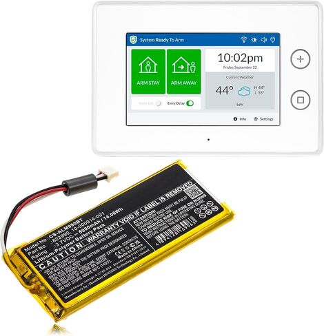 5000mAh 2GIG GC3e لوحة 823990 استبدال البطارية للوحة 2GIG GC3 GC3e لوحة SP1-GC3 ADT، 823990 10-000014-001/3.7V، بطارية فعالة من حيث التكلفة in Kuwait