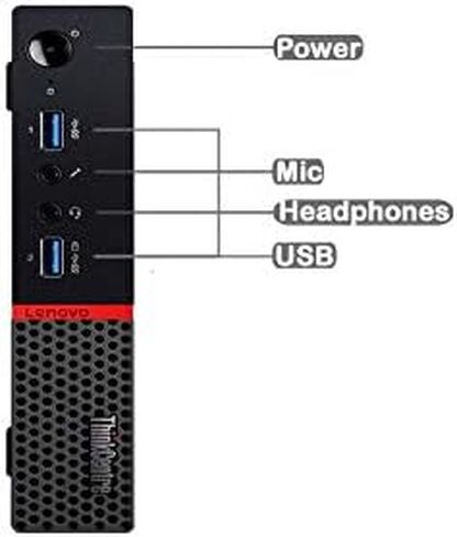 لينوفو ثينك سنتر M900 كمبيوتر مكتبي صغير، انتل i5-6500T حتى 3.10 جيجاهيرتز، 16 جيجا رام، 1 تيرابايت NVMe SSD، 4K DisplayPort، بلوتوث، واي فاي AC، Windows 11 Pro (متجدد) in Kuwait