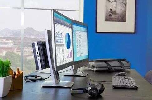 HP EliteDesk 705 G4 Mini PC Desktop Computer, AMD Ryzen 5 2400G, 8GB RAM, 256GB SSD, Keyboard & Mouse, WiFi USB, Windows 11 Pro (Renewed) in Saudi Arabia