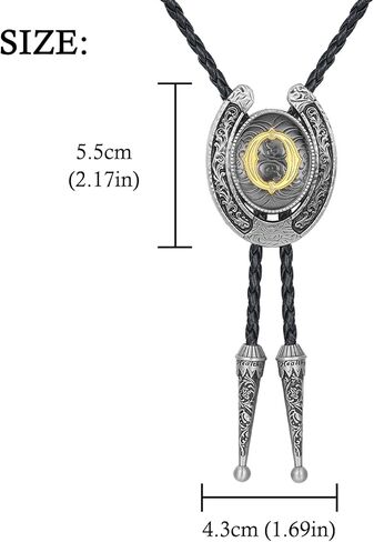 Bolo Tie for Men Western Tie Cowboy Initial Letter ABCDJMR to Z Brown Leather Necktie Bolo Ties for Women in Saudi Arabia