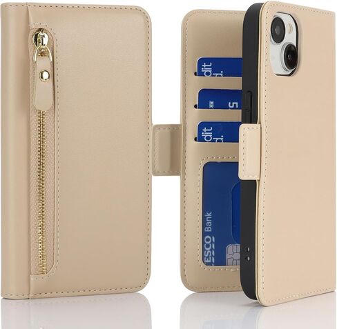 Ｈａｖａｙａ for iPhone 15 Case Wallet Magsafe Compatible 2 in 1 Detachable with Card Holder Pu Leather Flip Folio Credit Card Slots Stand Magnetic Shockproof Phone Cover (6.1")-Black in Saudi Arabia