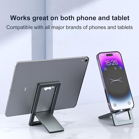 Universal Tablet Stand, Portable Foldable Tablet Holder for Cell Phone, Tablets etc. -Gray in Saudi Arabia