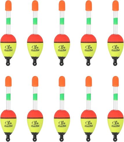 0.1oz Fishing Bobbers, 10 Pack EVA Fishing Float for Saltwater Freshwater Fishing, Yellow in Saudi Arabia