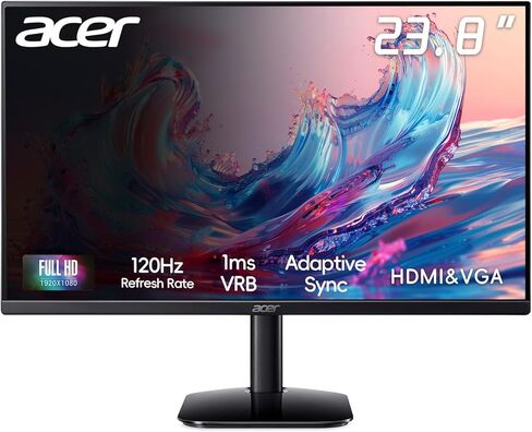 acer Nitro 27" FHD Gaming Office Monitor, 1500R Curved 280Hz, Tilt/Swivel/Height Adjustable, AMD FreeSync, 1ms (VRB), VESA Mountable, ZeroFrame Design, DisplayPort & 2 x HDMI - Black in Saudi Arabia