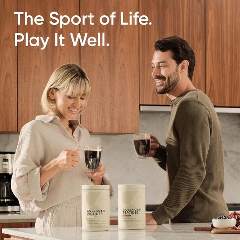 مسحوق بروتين الكولاجين المتعدد من سبورتس ريسيرتش (النوع الأول والثاني والثالث والخامس والعاشر) مع حمض الهيالورونيك + فيتامين ج | 5 أنواع من الكولاجين الغذائي، 30 حصة (الشوكولاتة) in Kuwait