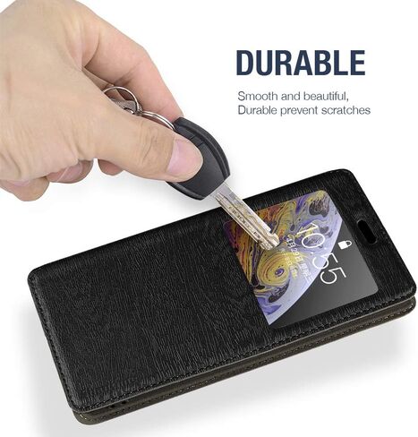 Viewable Window Leather Flip Case Compatible with Unihertz Titan 2 2025, Elegant Design Clear Display Invisible Magnetic Cover and Card Slot(Black) in Saudi Arabia
