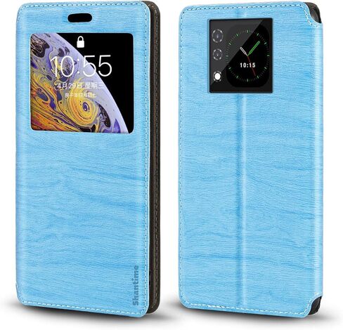 Viewable Window Leather Flip Case Compatible with Unihertz Titan 2 2025, Elegant Design Clear Display Invisible Magnetic Cover and Card Slot(Black) in Saudi Arabia