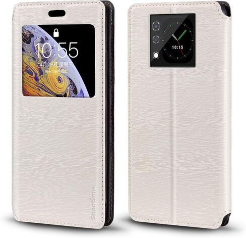 Viewable Window Leather Flip Case Compatible with Unihertz Titan 2 2025, Elegant Design Clear Display Invisible Magnetic Cover and Card Slot(Black) in Saudi Arabia