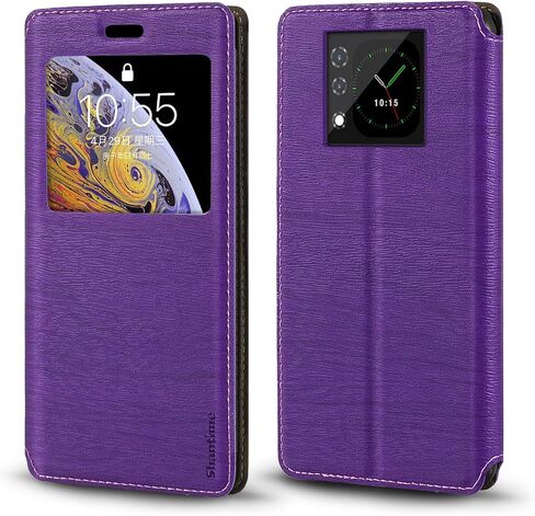 Viewable Window Leather Flip Case Compatible with Unihertz Titan 2 2025, Elegant Design Clear Display Invisible Magnetic Cover and Card Slot(Black) in Saudi Arabia