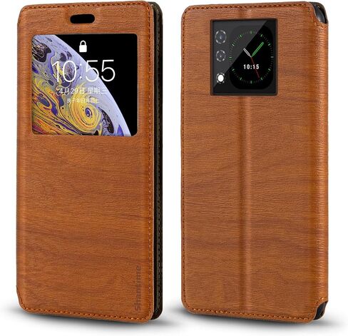 Viewable Window Leather Flip Case Compatible with Unihertz Titan 2 2025, Elegant Design Clear Display Invisible Magnetic Cover and Card Slot(Black) in Saudi Arabia