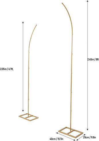 Asixxsix Wedding Arch Backdrop Stand, Curved Metal Balloon Arch Stand, Sturdy Iron Photo Backdrop with Easy Assembly for Wedding Birthday Party Bridal Shower Decorations in Saudi Arabia