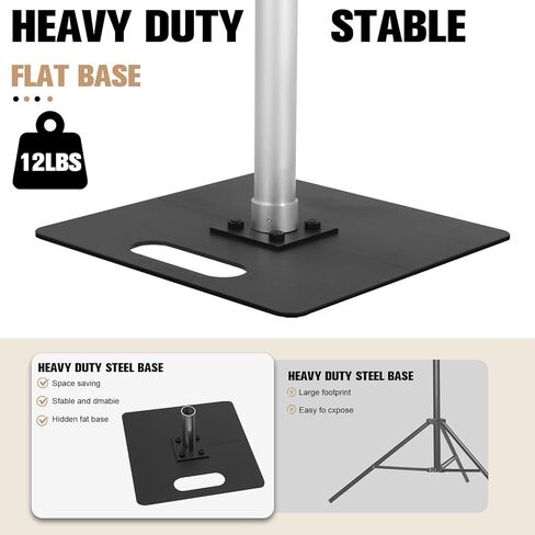 Backdrop Stand 118inch Height 236inch Width Double Crossbar Height Adjustable Stainless Steel Square Backdrop Stand w/Metal Steel Base for Wedding Party Video Studio Birthday in Kuwait