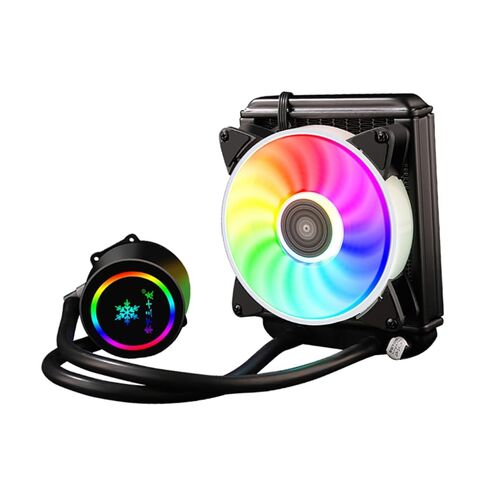 Practical CPU Radiator Liquid Cooler System with 120mm RGB Fan for Gaming Desktop Computers, Integrated Water-Cooled Heat Sink Suitable for High-Performance Cooling in Saudi Arabia