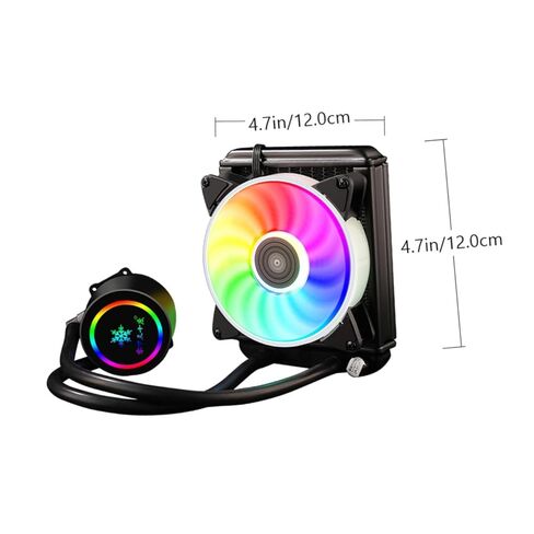 Practical CPU Radiator Liquid Cooler System with 120mm RGB Fan for Gaming Desktop Computers, Integrated Water-Cooled Heat Sink Suitable for High-Performance Cooling in Saudi Arabia