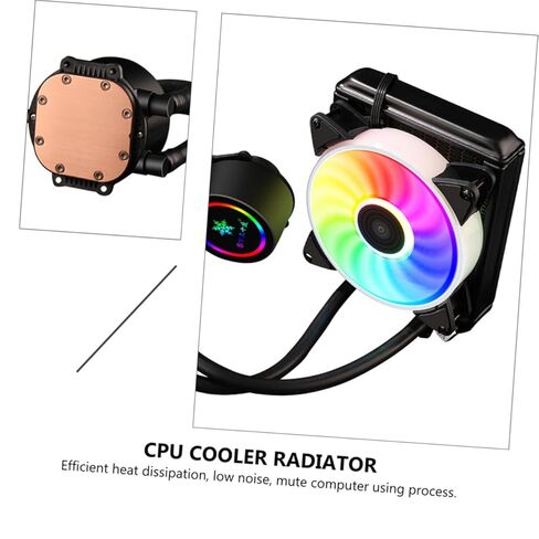 Practical CPU Radiator Liquid Cooler System with 120mm RGB Fan for Gaming Desktop Computers, Integrated Water-Cooled Heat Sink Suitable for High-Performance Cooling in Saudi Arabia
