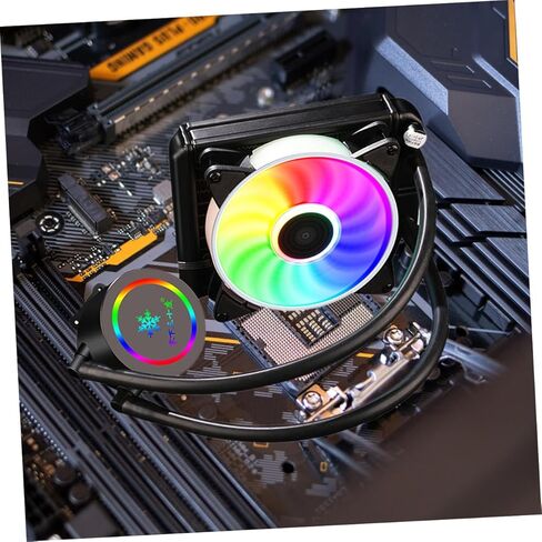 Practical CPU Radiator Liquid Cooler System with 120mm RGB Fan for Gaming Desktop Computers, Integrated Water-Cooled Heat Sink Suitable for High-Performance Cooling in Saudi Arabia