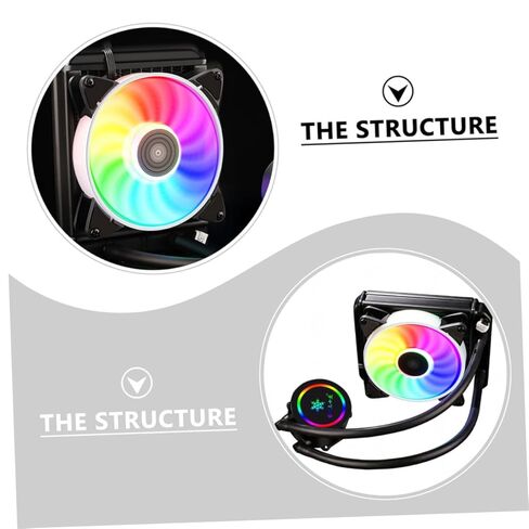 Practical CPU Radiator Liquid Cooler System with 120mm RGB Fan for Gaming Desktop Computers, Integrated Water-Cooled Heat Sink Suitable for High-Performance Cooling in Saudi Arabia