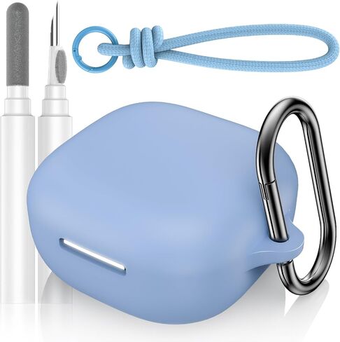 for Anker Soundcore P31i Case Cover, Soft Silicone Shockproof Protective Skin Case for Soundcore P31i Earbuds 2025 with Cleaner Kit, Keychain and Lanyard Accessories (Black) in Saudi Arabia